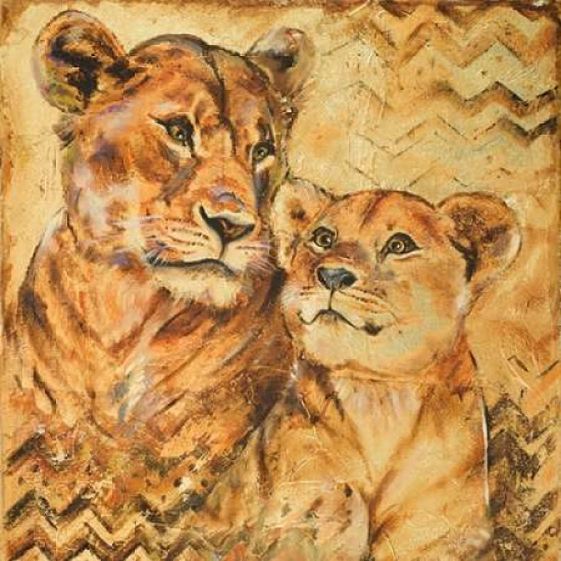 Safari Mother and Son II Canvas Art - Patricia Pinto (24 x 24)