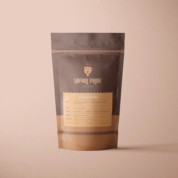 Safari Pride Coffee | Uganda Bugisu Premium Single Origin Roast | Smooth Medium Roast with Fruity Wine Toned Smooth Notes | Gourmet Sustainable Direct Trade African | 12 oz | Whole Bean