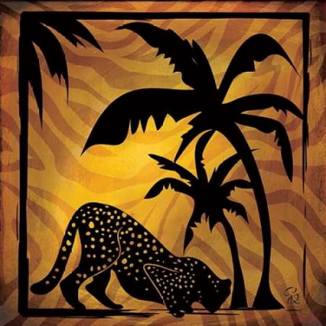 Safari Silhouette I Canvas Art - Gena Rivas-Velazquez (24 x 24)