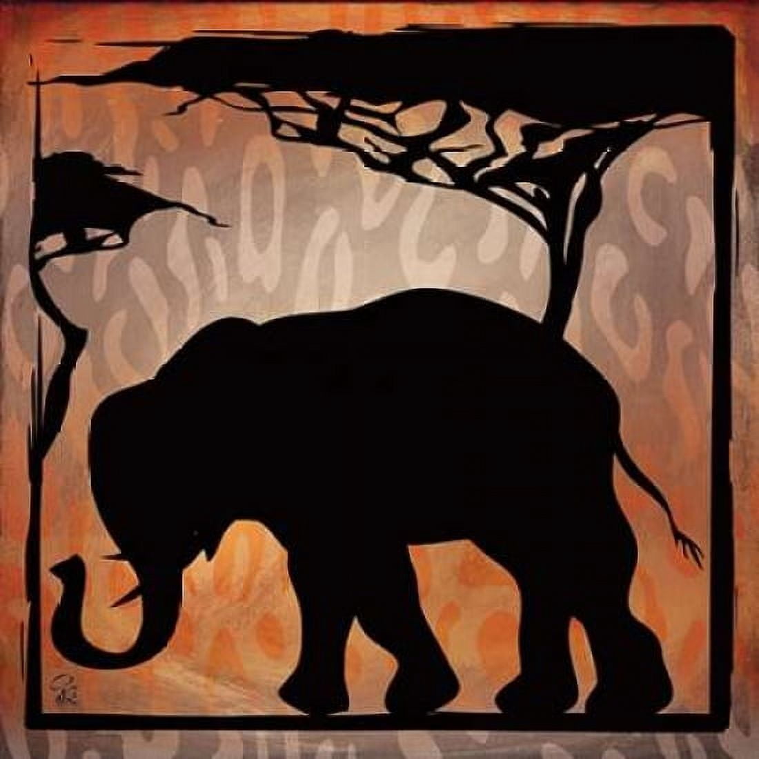 Safari Silhouette IV Canvas Art - Gena Rivas-Velazquez (24 x 24)