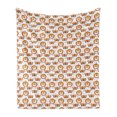 thumbnail image 1 of Safari Soft Flannel Fleece Throw Blanket, Zoology Themed Pattern with Tiger and Lion Heads Kids Nursery Doodle Print, Cozy Plush for Indoor and Outdoor Use, 50" x 60", Multicolor, by Ambesonne, 1 of 6