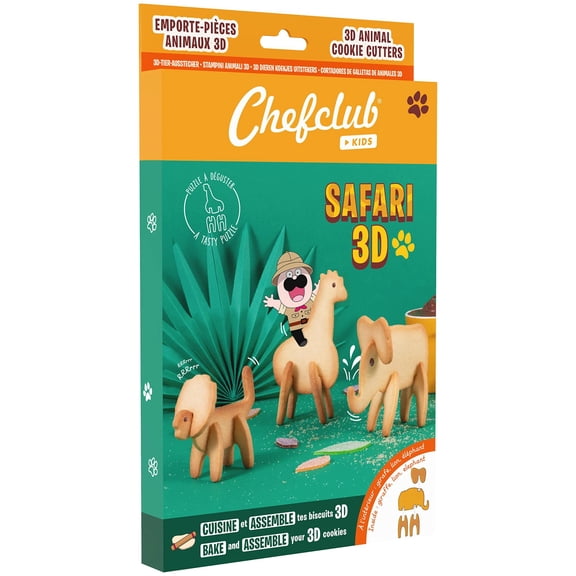 Chefclub Safari 3D Cookie Cutters, Assorted
