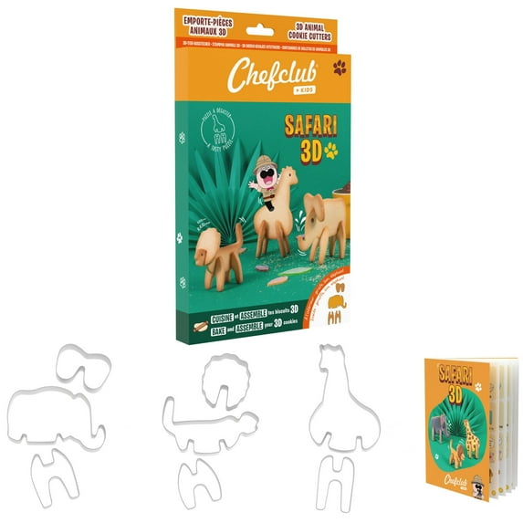 Safari Solid Print Animals & Insects Cookie Cutters, 8 Count by Chefclub