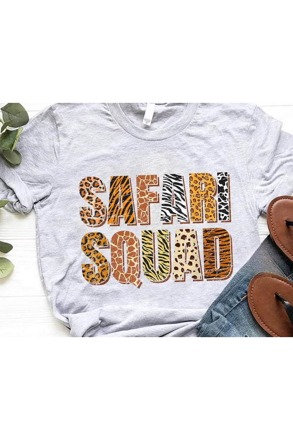 Safari Squad Shirt: Animal Print Tee - Leopard, Giraffe, Zebra, Tiger TSHIRT All Size S-5XL