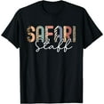 thumbnail image 1 of Safari Staff Animal Print Zookeeper Ranger Safari Birthday T-Shirt Black Small, 1 of 4