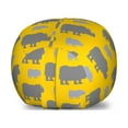 thumbnail image 1 of Safari Storage Toy Bag Chair, Animal Silhouettes Wilderness Horned Animals Zoo Pattern Illustration, Stuffed Animal Organizer Washable Bag, Small Size, Earth Yellow Blue Grey, by Ambesonne, 1 of 3