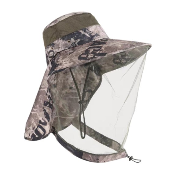 Safari Style Sun Protection Hat Mosquitoes Net Integrated Design For Outdoor Exploration Hiking Camping And Farming