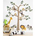 thumbnail image 1 of Safari Tree with Cute Animals Wall Decal - Scheme B, 1 of 3