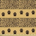 thumbnail image 1 of Ambesonne Safari Fabric by the Yard Upholstery, Pattern of Animal Paws Spots, 10 Yards, Dark Brown Sand Brown, 1 of 4