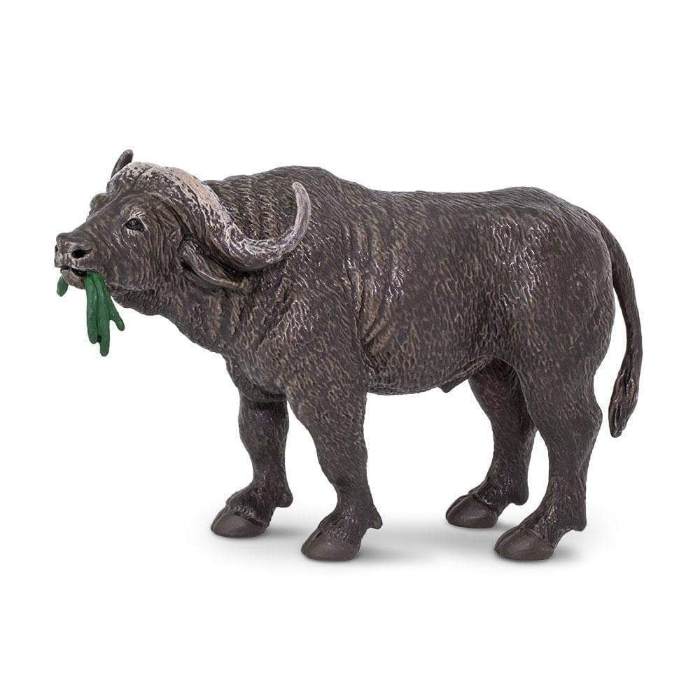 Hand-Painted Brown PVC Cape Buffalo Figurine Toy