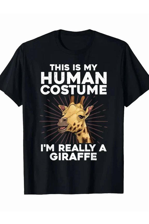 Safari Wildlife Giraffe Lover Cool Animal Graphic Heavy Unisex T-Shirt up to size 5XL