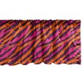 thumbnail image 1 of Ambesonne Safari Valance Pack of 2, Continued Strokes Stripes, 54"X18", Plum Orange and Pink, 1 of 4