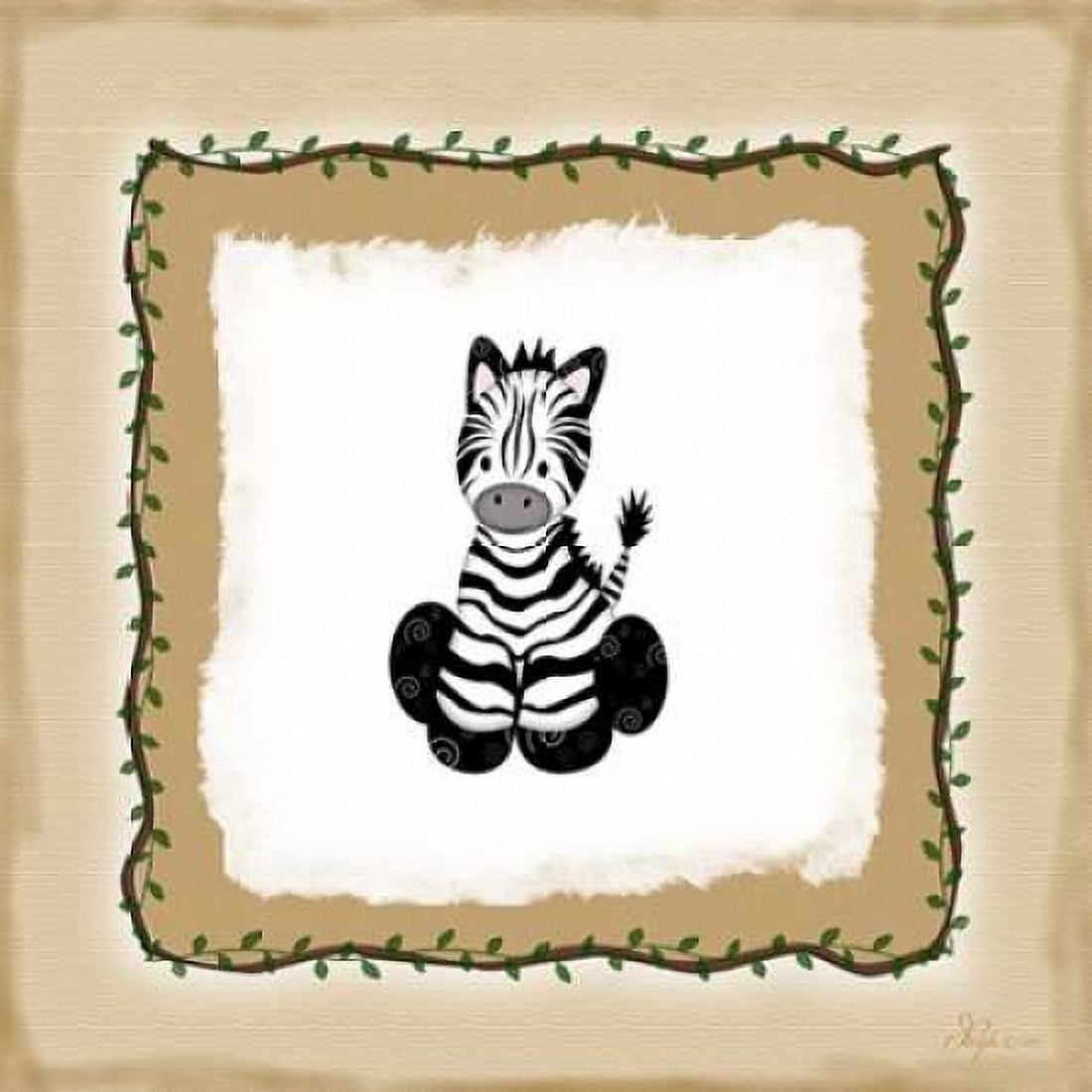 Safari Zebra Canvas Art - Jennifer Pugh (24 x 24)
