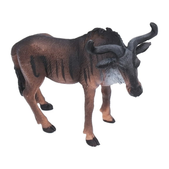 Safari Zoo Animals Figures Toys, Small Realistic Plastic African Jungle Animals Wildebeest Toy Animal Figurines Toy Statue Party Favors Toys for Boys Girls Kids Toddlers