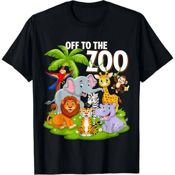 Safari Zoo Birthday Party Wild Zoo Animals Teacher Toddlers T-Shirt