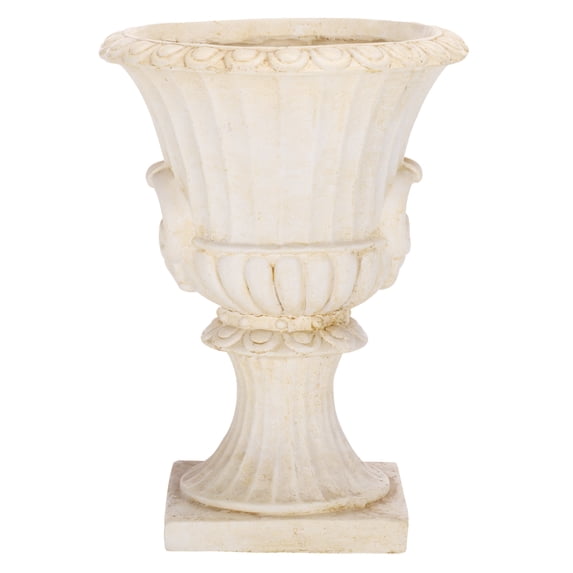 Safavieh 11" x 11" x 15.4" Pedestal Off-White Magnesium Oxide Plant Pot
