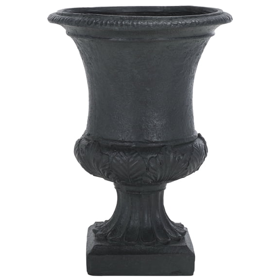 Safavieh 24" x 24" x 32" Pedestal Black Magnesium Oxide Planter