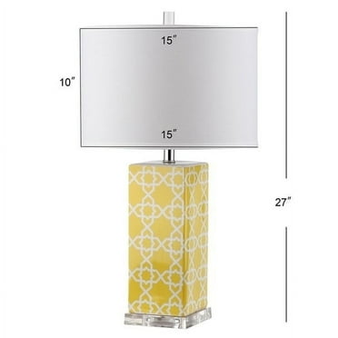 Safavieh 27 in. H Quatrefoil H Ceramic Geometric Table Lamp