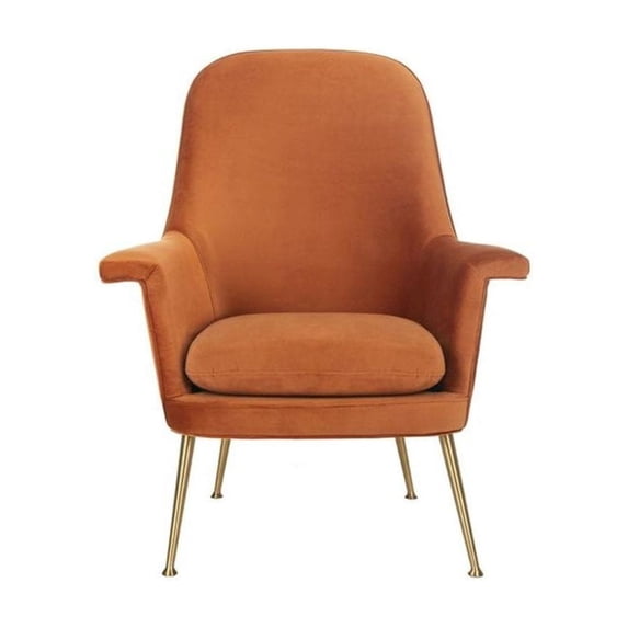 Safavieh Couture Home Aimee Retro Glam Sienna Velvet Arm Chair