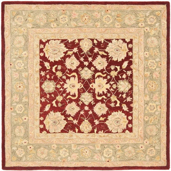 Safavieh ANATOLIA, RED / MOSS, 6' X 6' Square, Area Rug