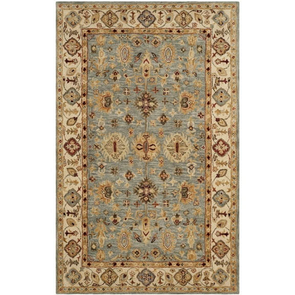 Safavieh ANTIQUITY, BLUE / IVORY, 5' X 8', Area Rug, AT847A-5