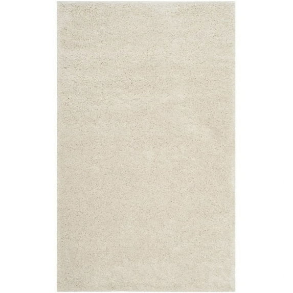 SAFAVIEH Arizona Cady Solid Shag Area Rug, Cream, 3'2" x 5'