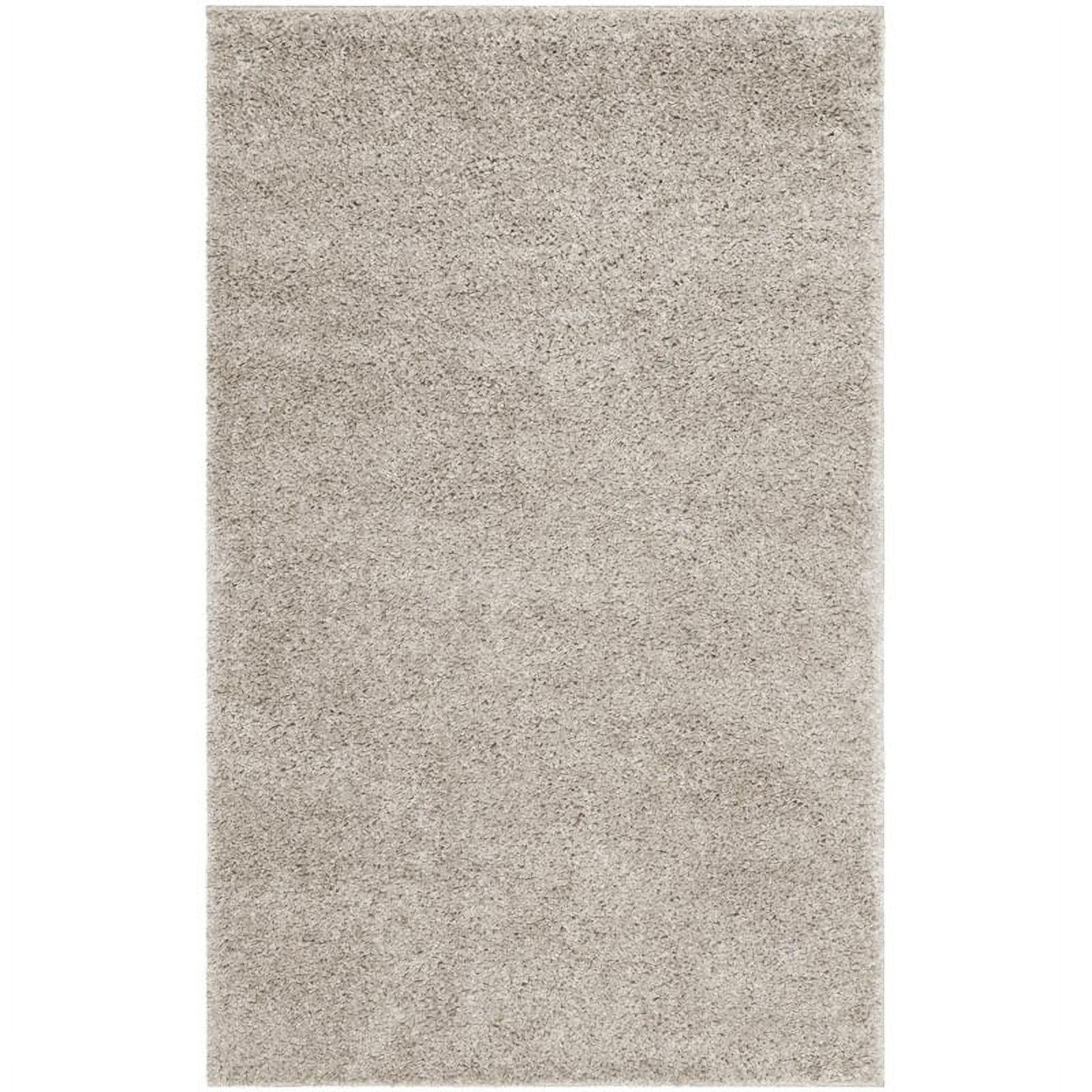 Linen 4' x 6' Solid Shag Area Rug