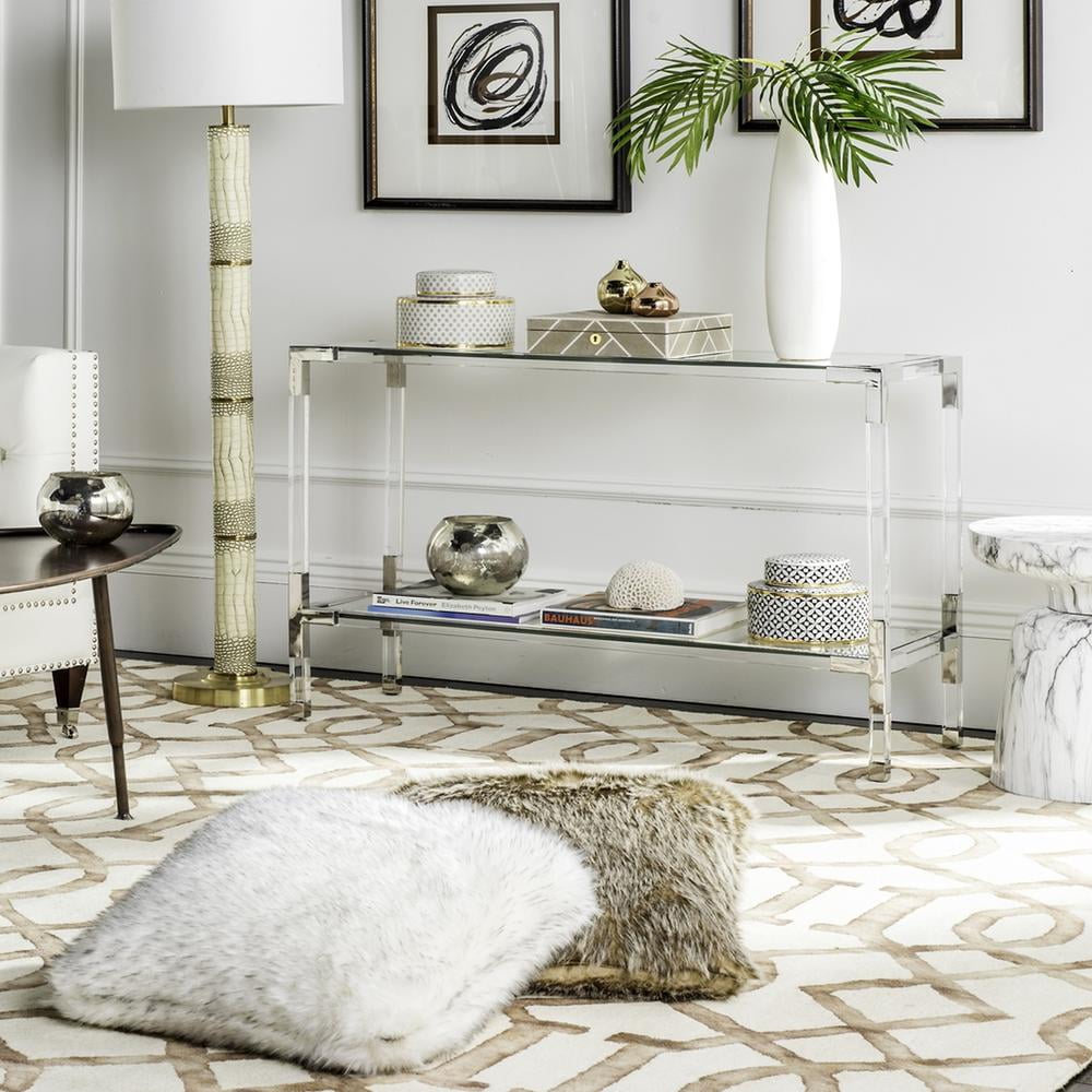 Safavieh Living Room Arverne Acrylic Console Table - Contemporary ...