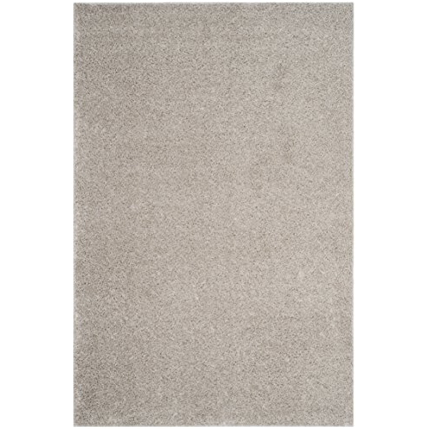 Luxurious Gray Square Shag Rug 59" Easy Care Synthetic