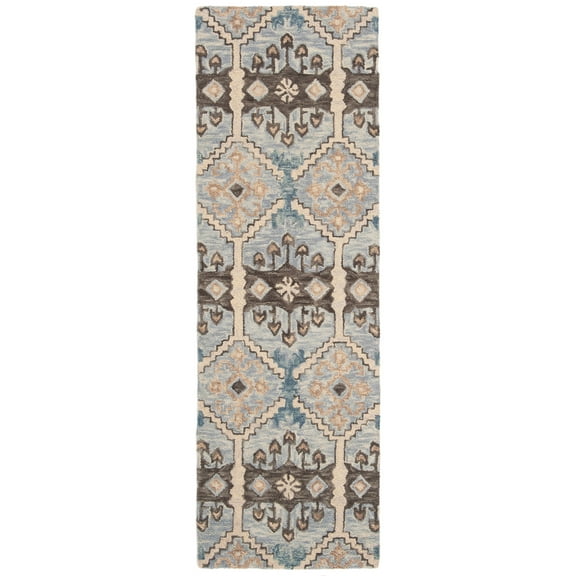Safavieh ASPEN, LIGHT BLUE / CREAM, 2'-3" X 7', Area Rug