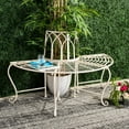 thumbnail image 1 of Safavieh Abia 50" Iron Metal Outdoor Tree Bench in Antique White, 1 of 8