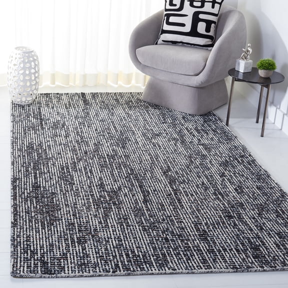 Safavieh Abstract Delia Distressed Wool Area Rug, Black/Gray, 3' x 5'