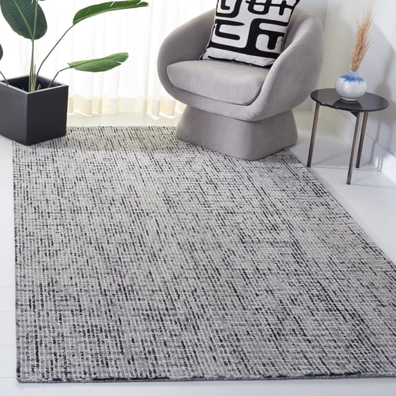 Safavieh Abstract Delia Distressed Wool Area Rug, Dark Gray/Ivory, 3' x 5'