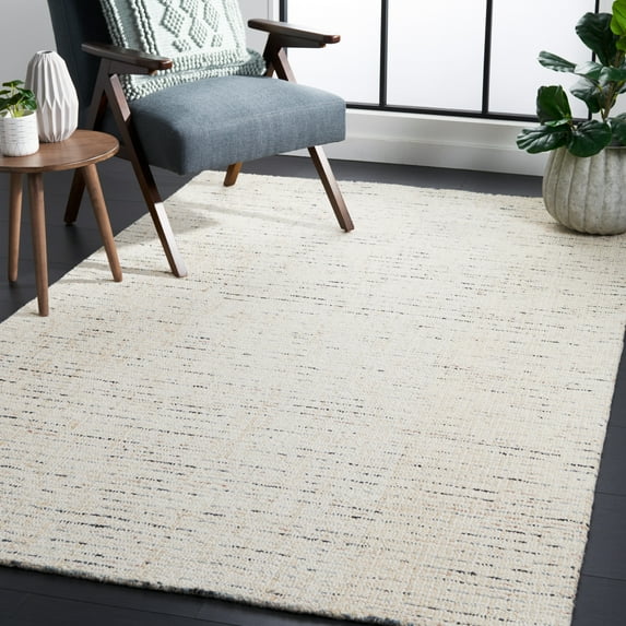 Safavieh Abstract Delia Distressed Wool Area Rug, Ivory/Blue, 4' x 4' Square