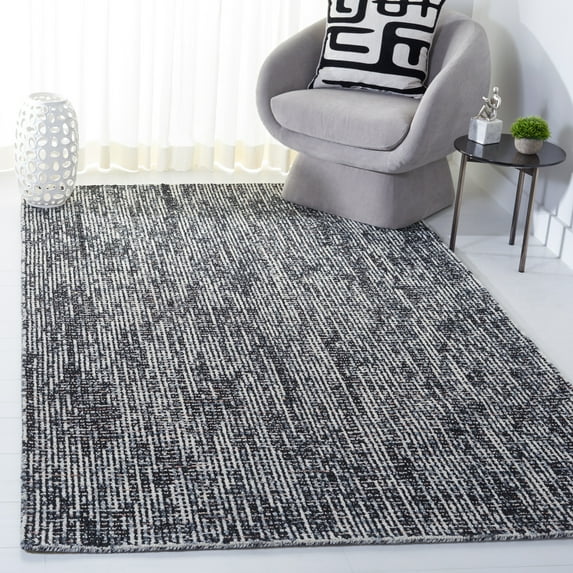 Safavieh Abstract Delia Distressed Wool Area Rug, Black/Gray, 6' x 8'