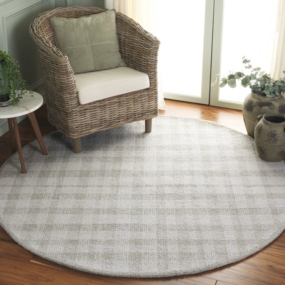 Safavieh Abstract Aleta Trellis Area Rug, Ivory/Sage, 6' x 6' Round