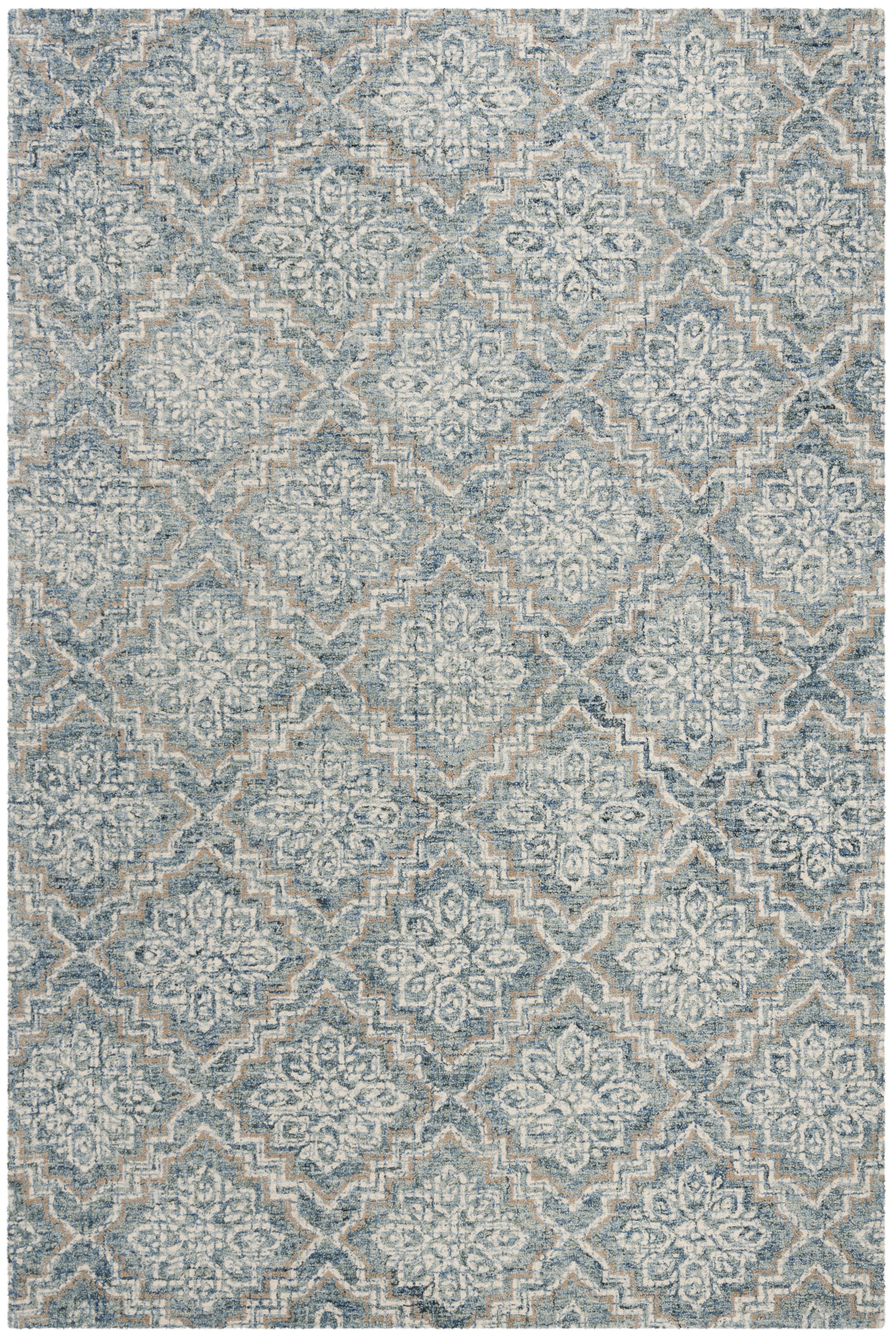 SAFAVIEH Abstract Drew Geometric Area Rug, Blue/Grey, 6' x 9'