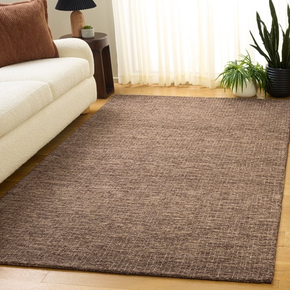 Safavieh Abstract Delia Distressed Wool Area Rug, Brown/Beige, 4' x 6'