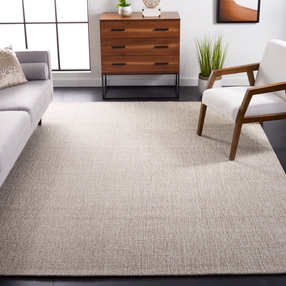 Safavieh Abstract Delia Distressed Wool Area Rug, Ivory/Gray, 12' x 12' Square