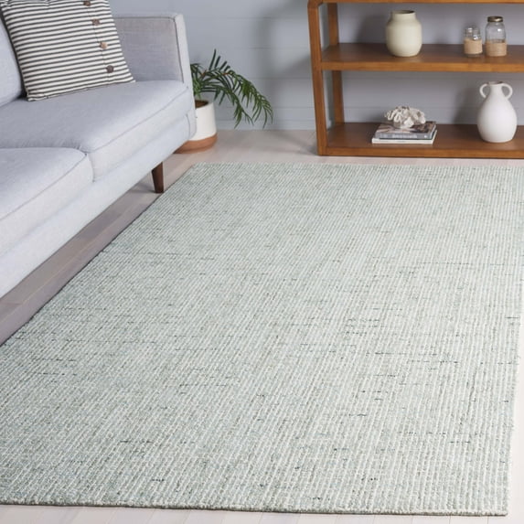 Safavieh Abstract Delia Distressed Wool Area Rug, Sage/Ivory, 4' x 4' Square