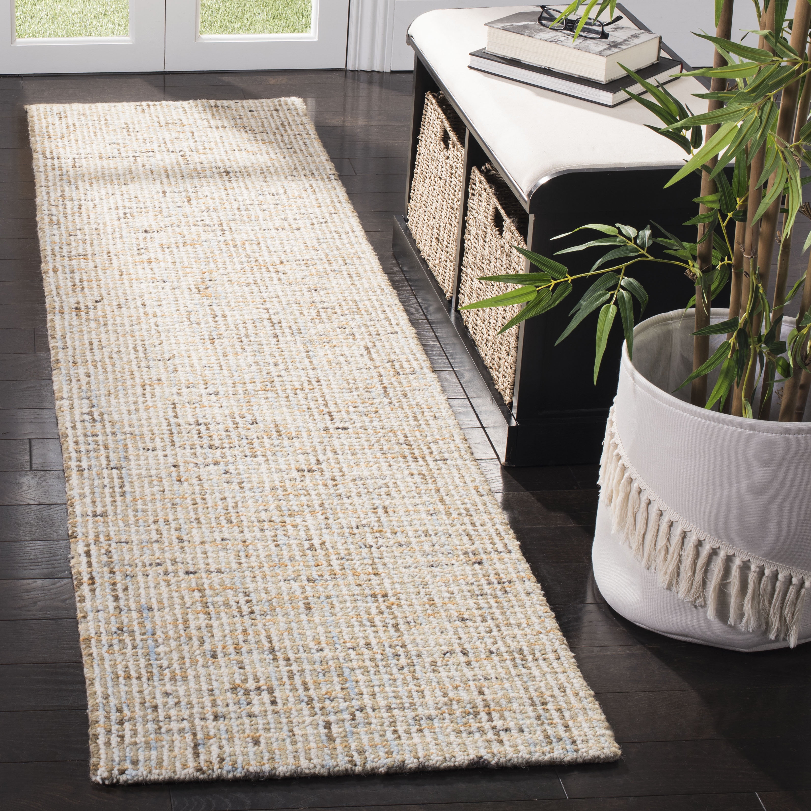 Safavieh Abstract Delia Distressed Wool Runner Rug, Gold/Blue, 2'3" x 22'