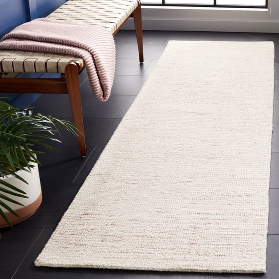 Safavieh Abstract Delia Distressed Wool Runner Rug, Ivory/Brown, 2'3" x 18'
