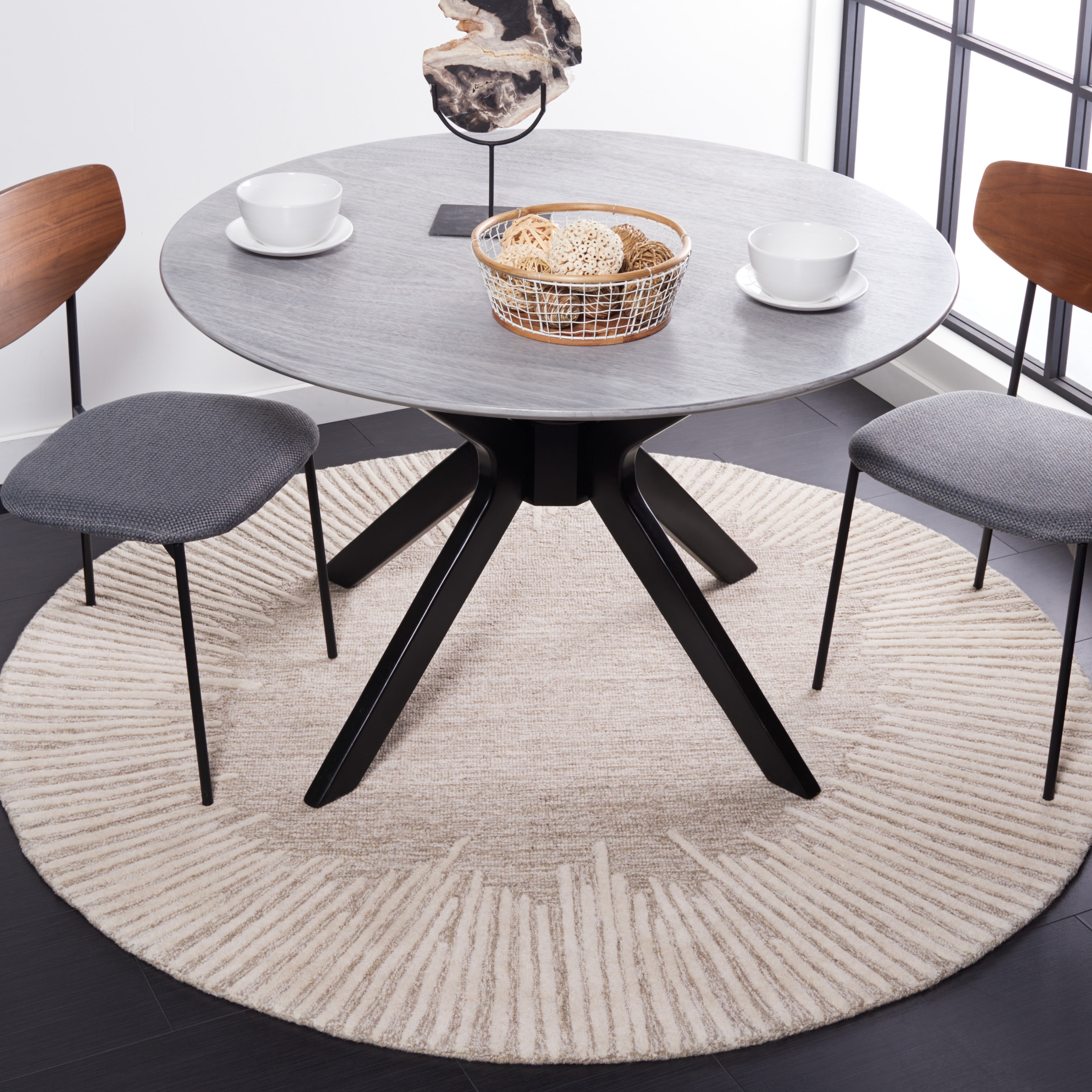 Safavieh Abstract Frieda Radiate Area Rug, Natural/Ivory, 10' x 10' Round