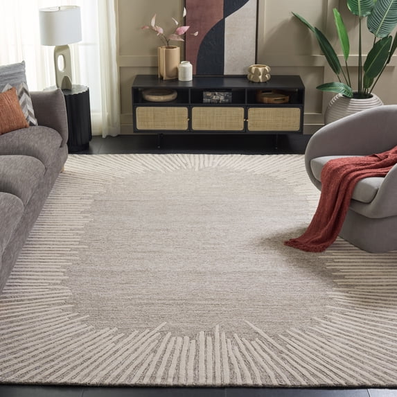 Safavieh Abstract Frieda Radiate Area Rug, Natural/Ivory, 10' x 10' Square