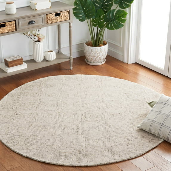 Safavieh Abstract Naomi Geometric Area Rug, Gray/Ivory, 8' x 8' Round