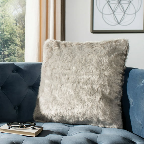 Safavieh Adanna Fur 20" x 20" Solid Faux Fur Plush Pillow