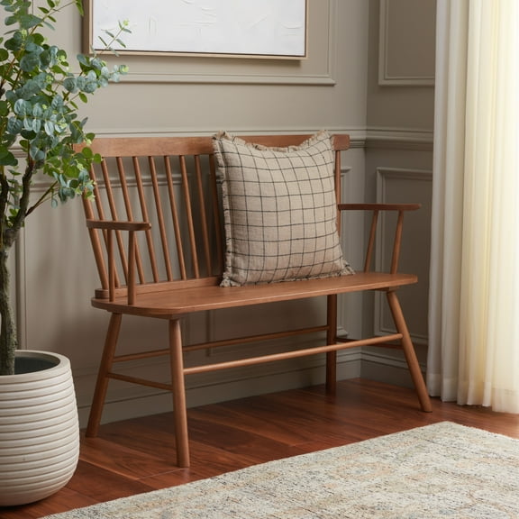 Safavieh Addison Modern Wood Dining Arm Chairs, Natural