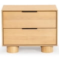 thumbnail image 1 of Safavieh Addyson Solid Wood 2 Drawer Nightstand in Natural, 1 of 15
