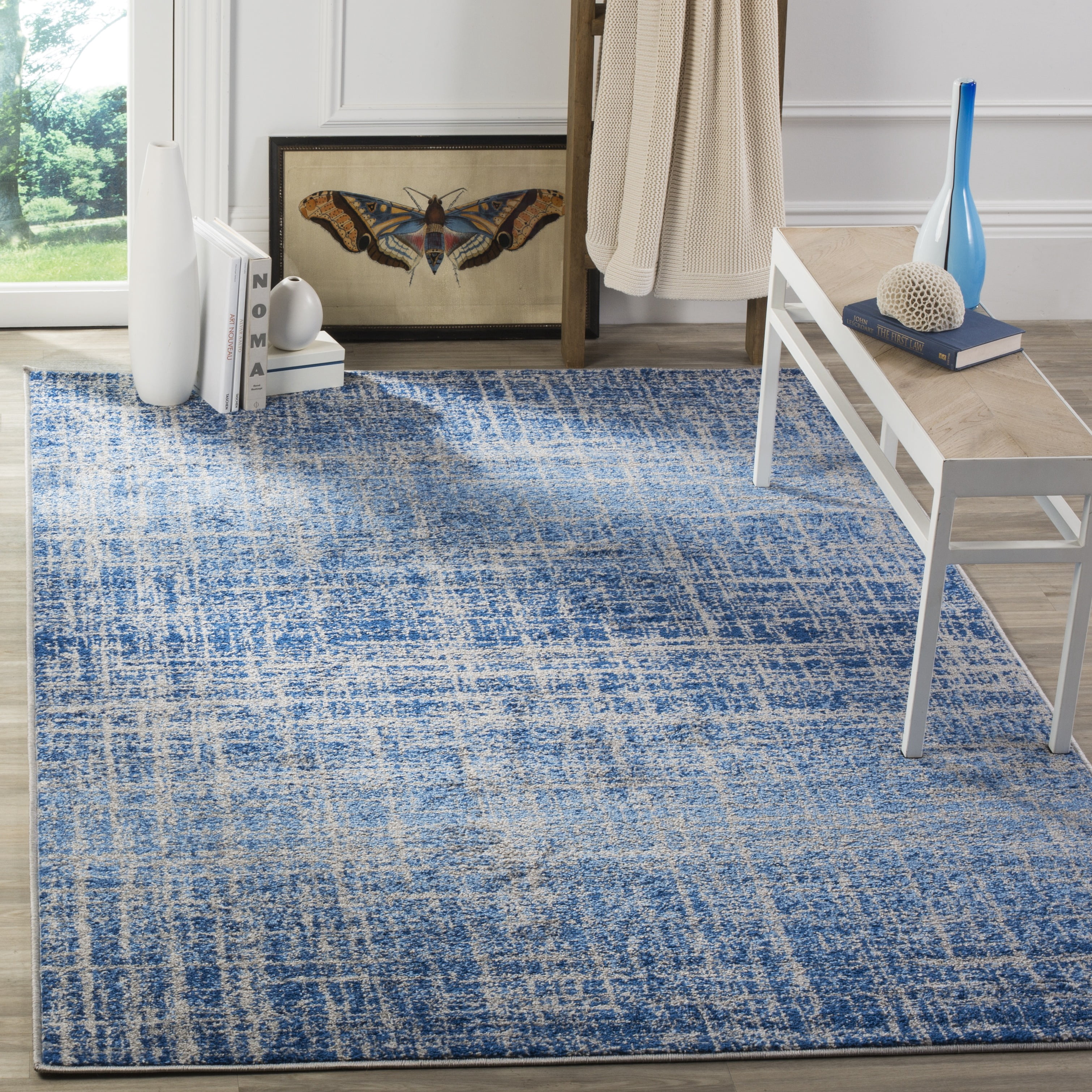 Safavieh Adirondack Kiersten Abstract Area Rug, Blue/Silver, 4' x 6'