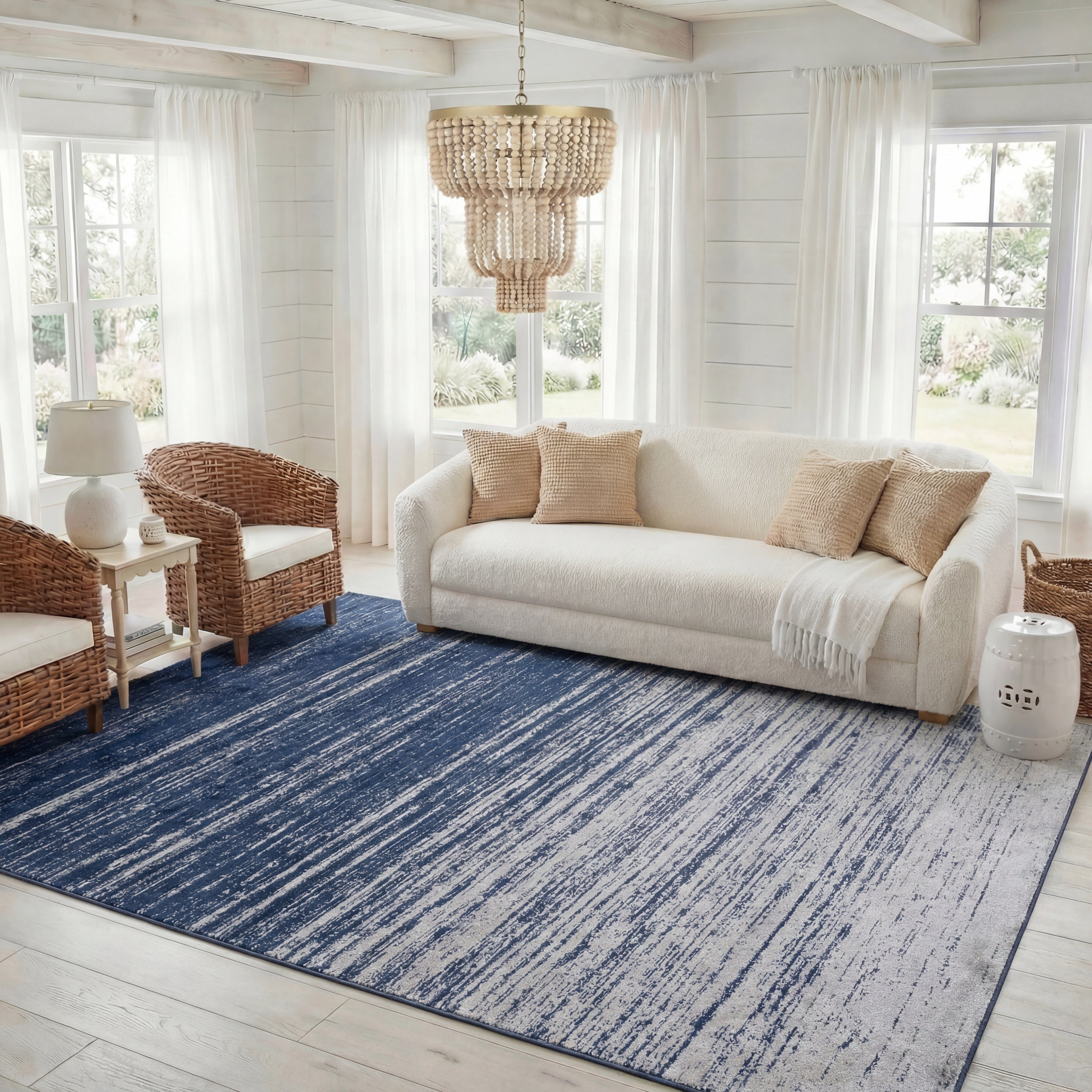 Safavieh Adirondack Esmond Striped Area Rug, Navy/Gray, 6' x 8'